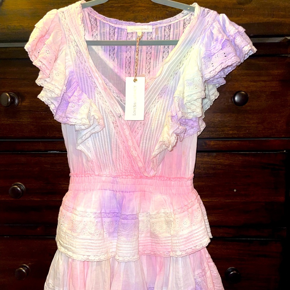 Gwen Multicolor LoveShackFancy Mini Dress